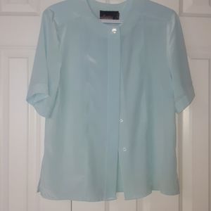 Vintage baby blue blouse
